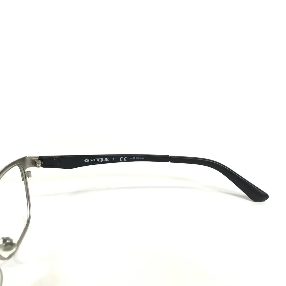 Vogue Eyeglasses Frames VO 3940 352-S Black Silver Square Full Rim 52-16-140